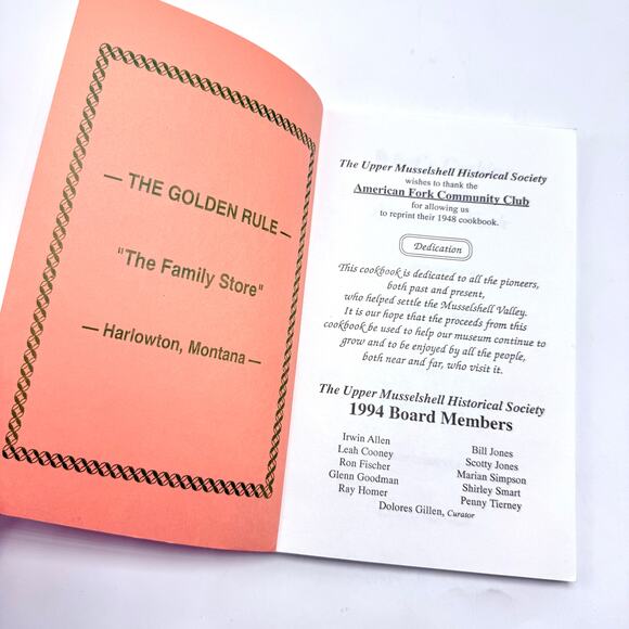 Vintage Community Cookbook 1940s Recipes 1994 Reprint Harlowton Montana Local - Picture 3 of 7